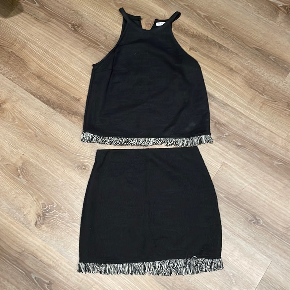 Zara fringe skirt and top set!